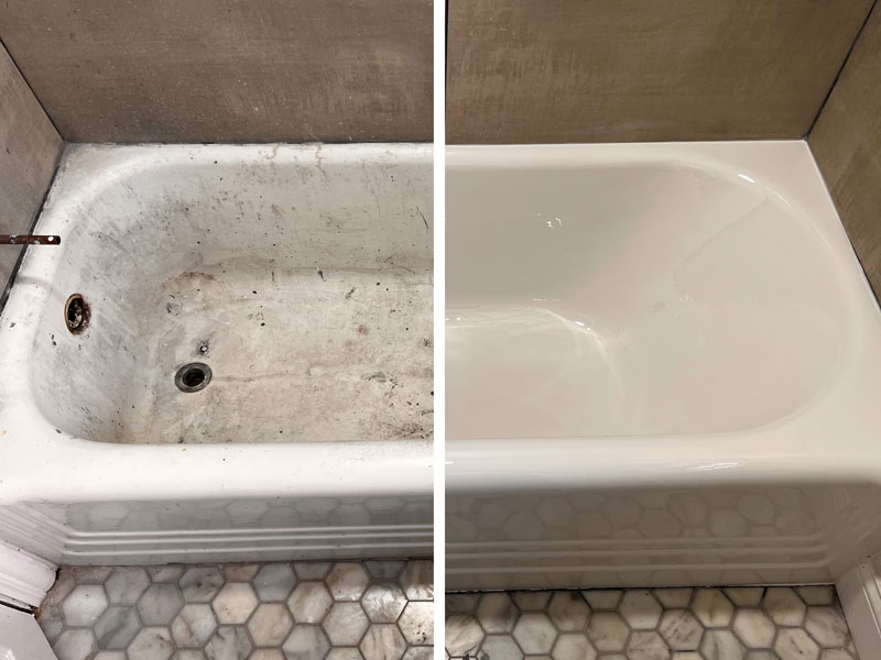 bathtub before and after